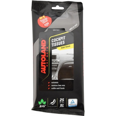 Autoland NATURAL NANO+ obrúsky XL na palubnú dosku 25 ks