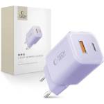 Tech-Protect NCM33 мрежово зарядно устройство 2 порта PD 33W / QC3.0 бебешко лилаво