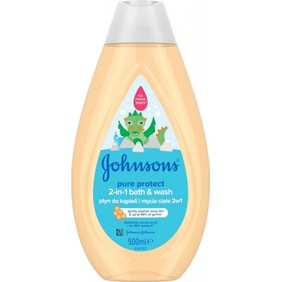 Johnson's Baby Pure Protect kúpeľ a umývací gél 2v1 500 ml