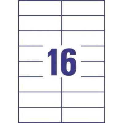 Avery-Zweckform 3484 105 x 37 mm papier biela 1600 ks trvalé univerzálne etikety laser; 3484