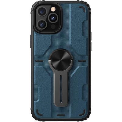 Nillkin Medley Hard Case - удароустойчив хибриден кейс с вградена поставка за iPhone 12, iPhone 12 Pro (син)