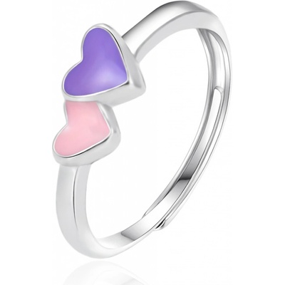 Agato Stříbrný dětský prsten Srdíčka AGT RD05