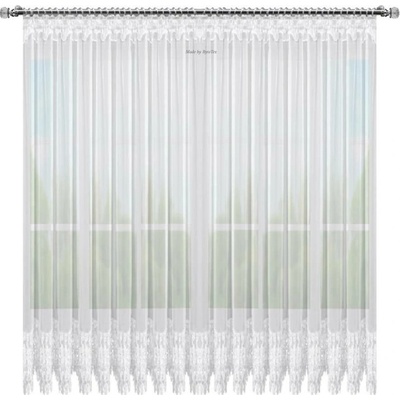 BytoTex Hotová voálová záclona Helena s krajkou 600x250 cm
