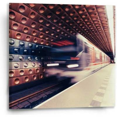 Sablio Obraz Metro v barevné stanici - 50x50 cm