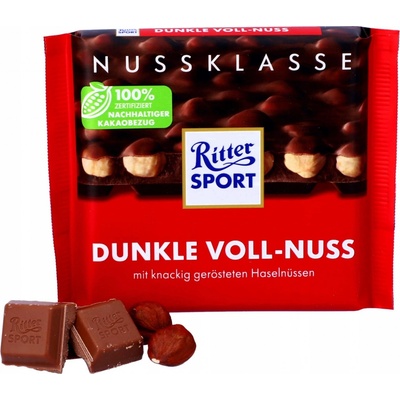 Ritter Sport hořká s lískovými oříšky 100 g