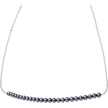Image 1 of Gaura Pearls Дамско сребърно колие с черни перли Gaura Pearls SK19221N-B (SK19221N-B_)