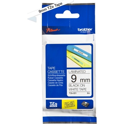 Samolepiaca páska Brother TZe-221 9 mm biela/čierna