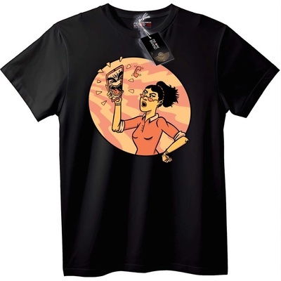 NOONEBRAND Тениска Телефонен монстер крясък - 2XL, Black