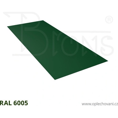 Brons Rovinný plech 800 x 2000 mm tmavě zelená
