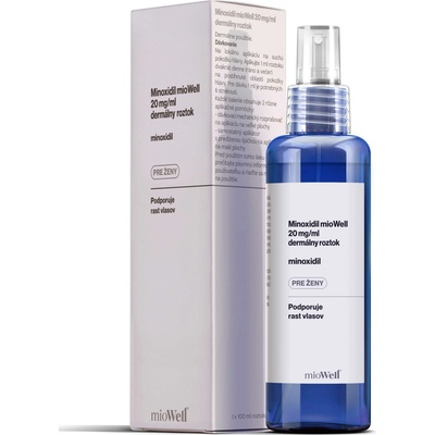 MioWell Minoxidil 20 mg/ml Dermálny roztok na rast vlasov pre ženy 100 ml