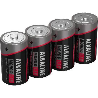 Mono D LR20 Red-Line 1.5V alkaline battery 4 units - Black / Grey (Black)