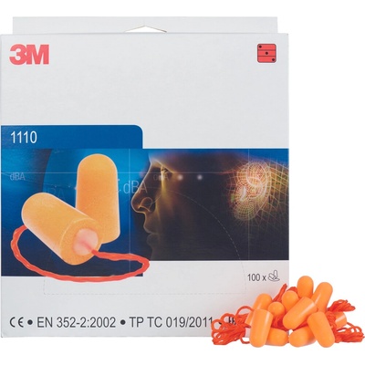 3M 1110 Chrániče sluchu se šňůrkou SNR 37 dB 1 pár