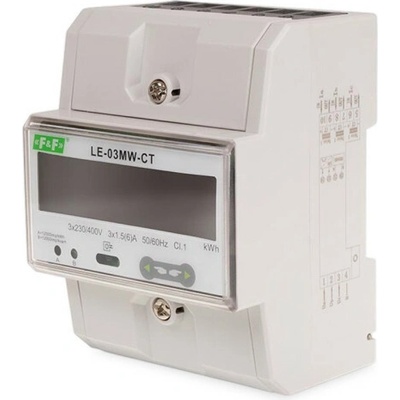 LE-03MW CT - 3-fázový 2-cestný 4-tarifní polopřímý elektroměr, Modbus, 3x 230/400V, X/5A