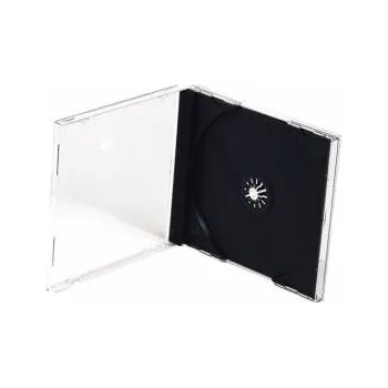 TNB Кутия за CD TNB, Единична, 5 броя, Стандартен размер, Прозрачен капак и черен гръб, office1_2073160009