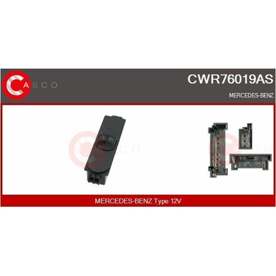 Spínač, zvedací zařízení oken CASCO CWR76019AS