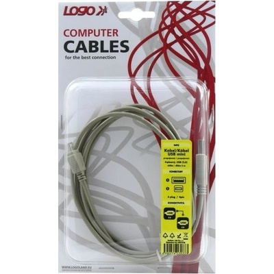 Logo 17077 USB 2.0, USB A M-4 pin M, 2m, černý