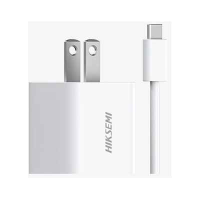 HIKSEMI Hikvision HIKSEMI Зарядно за телефон - 1бр. USB-C, 1бр. USB-A + USB-C кабел, 33W, американски щепсел HS-HUB-GAN33(STD)/1C1A/33W/WHITE (HS-HUB-GAN33(STD)/1C1A/33W/WHITE)