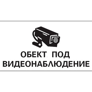  Самоз. знак Apli Видеонаблюдение 100x200 mm (1110215-003-920)