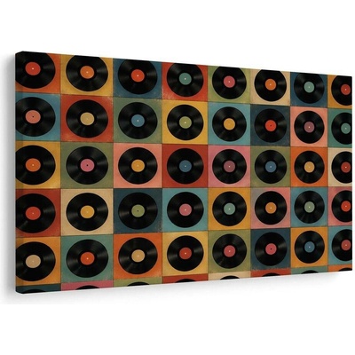 Obraz retro vinylové desky - 60x40