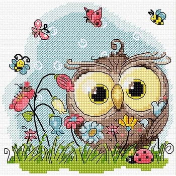 Luca-S Щастлива сова - гоблен със схема b1401