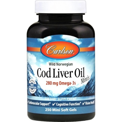 Carlson Labs Cod Liver Oil Minis 280 mg [250 Гел капсули]