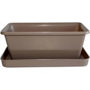 PLASTKON Truhlík Small window box s miskou 20 cm taupe