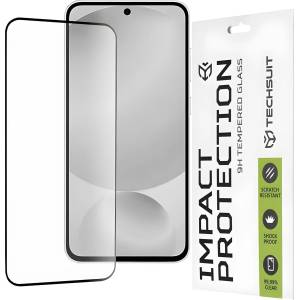 Techsuit защитно пълно покриващо стъкло 111D за Samsung Galaxy S25 FE - Черен KP38544