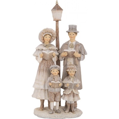 Vánoční dekorace figurka rodinky zpívající koledy – 15x11x30 cm