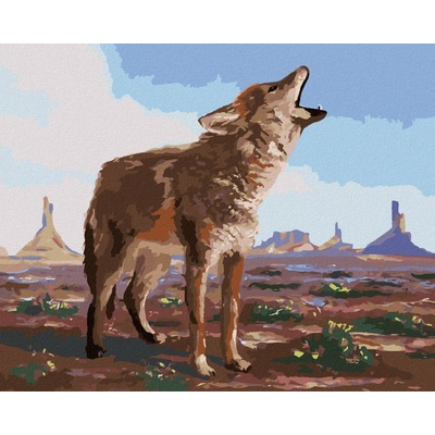 zuty Malování Podle Čísel Vyjící Kojot D. Rusty Rust 40 x 50 Cm Plátno Rám