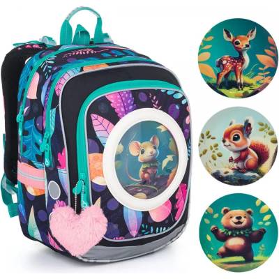 Topgal Ученическа раница за 1 клас със сменяеми картинки endy 24005 - 1