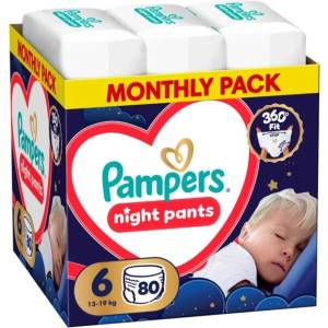 Pampers Нощни гащички Pampers Night Pants 6 (13-19 кг. ) - 80 броя