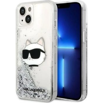 KARL LAGERFELD Кейс Karl Lagerfeld KLHCP14MLNHCCS за iPhone 14 Plus 6.7"", сребрист / сребрист, твърд, Glitter Choupette Head (KF001419-0)