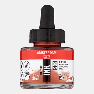 Royal Talens Amsterdam Acrylic Ink akrylový atrament 30 ml žltočervená svetlá