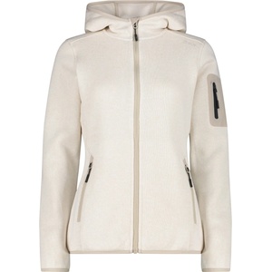 CMP Дамско поларено яке CMP Women's Jacket Fix Hood Jacquard Knitted 3H19826 Fleece jacket - Bianco Gesso / Darker - размер 38 (EU) (105-4940-3713)