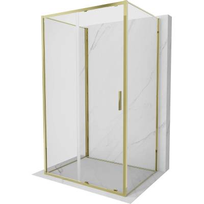 Mexen Exo-3S кабина за душ 3-стенна плъзгаща се 95 x 120 см, прозрачна, златна (8151-095-120-50-00-3S)