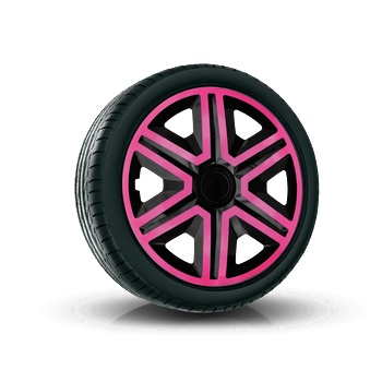 Image 1 of NRM капаци 14", action doublecolor РОЗОВО ЧЕРНИ 4брой (vtv-pu-22211)