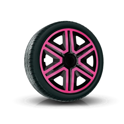 NRM капаци 14", action doublecolor РОЗОВО ЧЕРНИ 4брой (vtv-pu-22211)