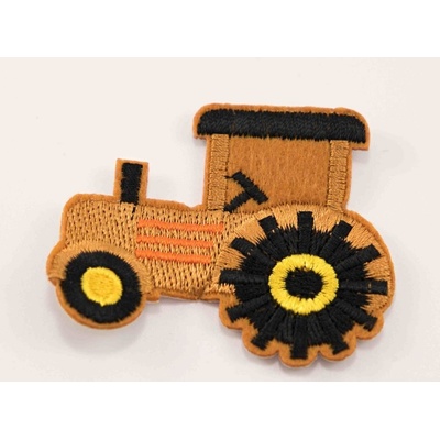 Nažehľovacia záplata - Traktor 4,5 cm x 5,5 cm - VIAC FAREBNÝCH VARIANT svetlá hnedá