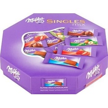 Mieszko Milka Singles mix mliečnych čokoládiek 138 g