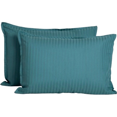 Dilios Комплект две калъфки за възглавница 50/70 см СЕВИЛЯ ЛУКС синьо памучен сатен райе