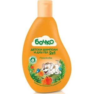 Бочко Детски шампоан и душ гел Бочко - Праскова, 250 ml - baby