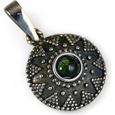 Drakkaria ANTICA ROMA stříbrný přívěsek vltavín/1000 P44818