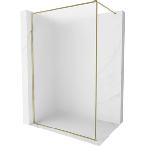Mexen Kioto-XF стена за душ Walk-in с рамка 160 x 202 см, мраз 10 мм, златна - 800-160-104-50-30-X (800-160-104-50-30-X)