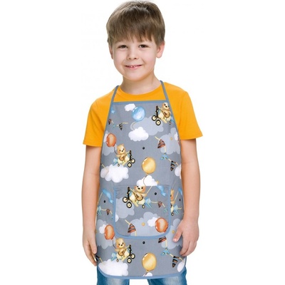 Bellatex Dětská zástěrka medvídek v letadle 47x60cm