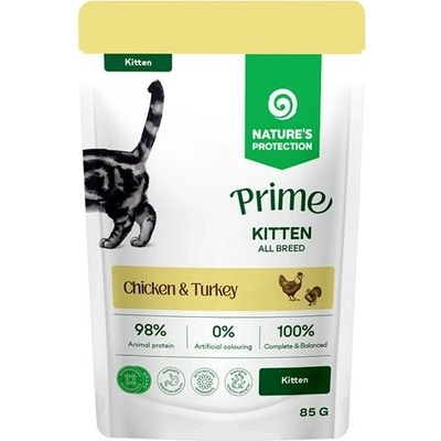 Natures Protection Prime cat kitten GF chicken & Turkey 85 g