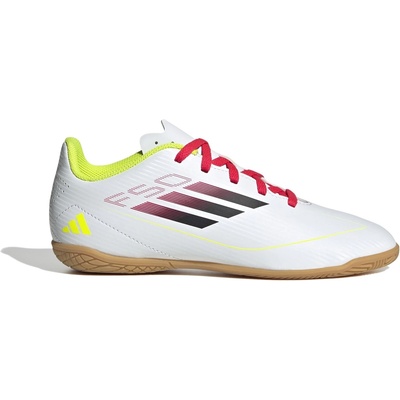 adidas Детски футболни обувки Adidas F50 Club Childrens Indoor Football Boots - White/Silver