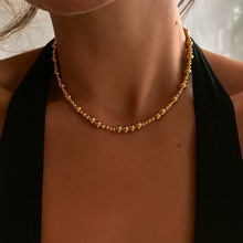Sarines Zlatý korálkový choker z chirurgické oceli S1359