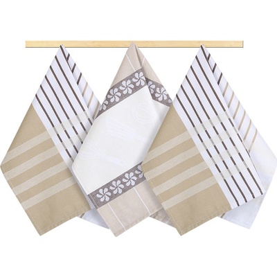 Brotex Kuchynská utierka 50x70cm béžový,hnědý,bílý