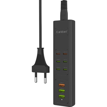 Image 1 of Earldom 6 Plug + 3 USB 1 m (ES-SC24)