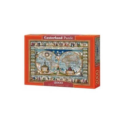 Castorland Puzzle 2000 pcs. Map of the world, 1639